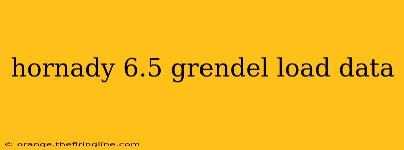 hornady 6.5 grendel load data