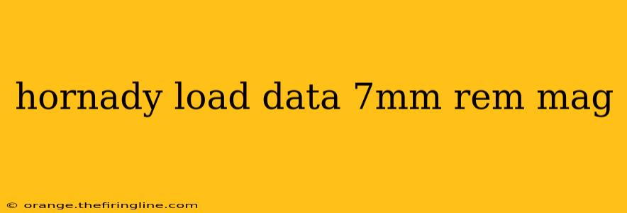 hornady load data 7mm rem mag