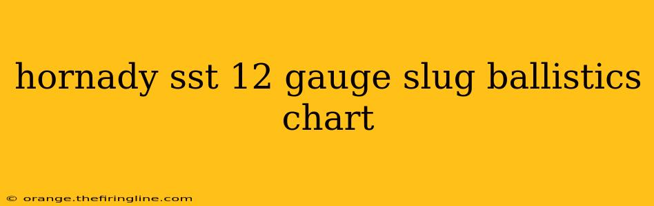 hornady sst 12 gauge slug ballistics chart