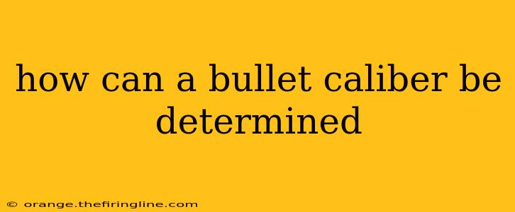 how can a bullet caliber be determined