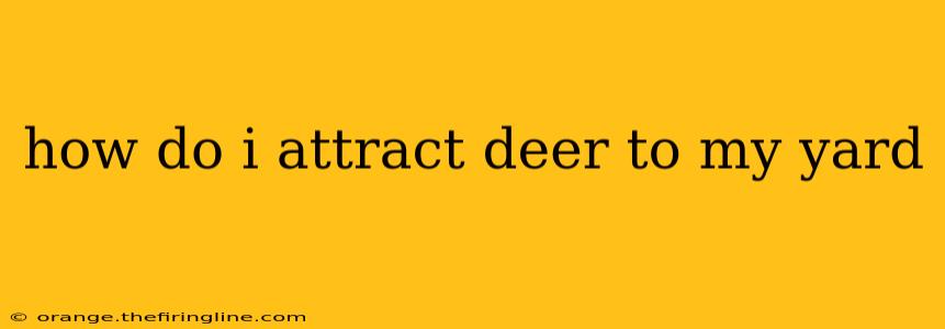 how do i attract deer to my yard