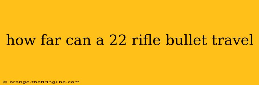 how far can a 22 rifle bullet travel