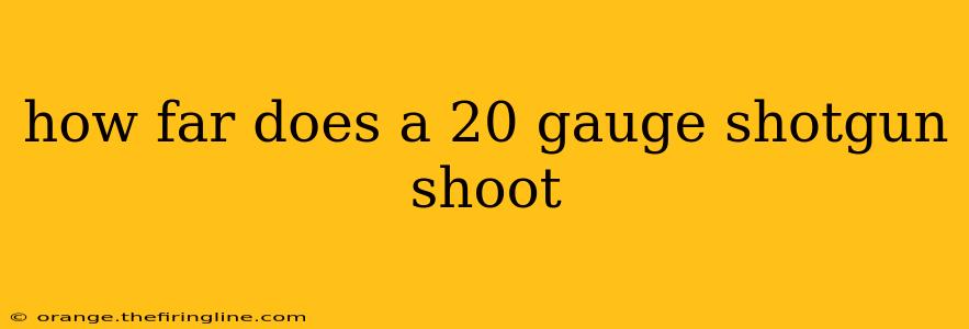 how far does a 20 gauge shotgun shoot