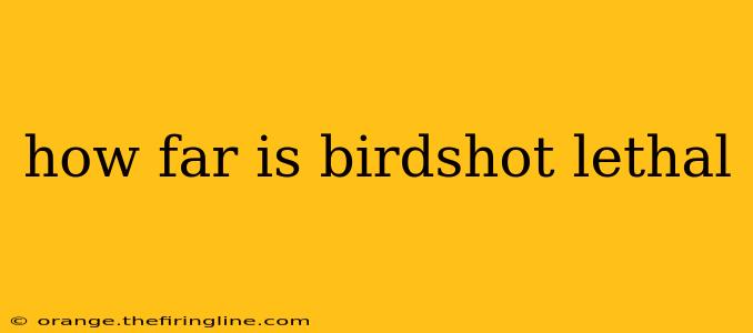 how far is birdshot lethal