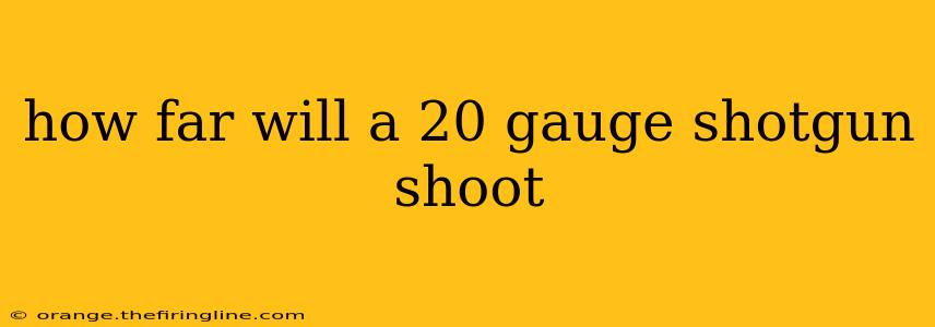 how far will a 20 gauge shotgun shoot