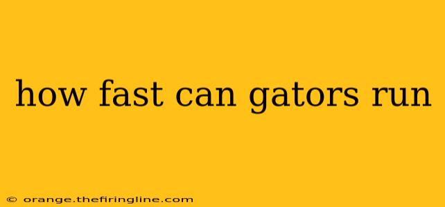 how fast can gators run