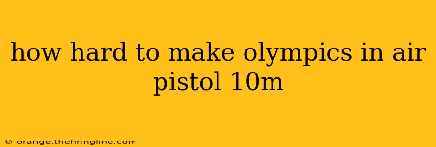 how hard to make olympics in air pistol 10m