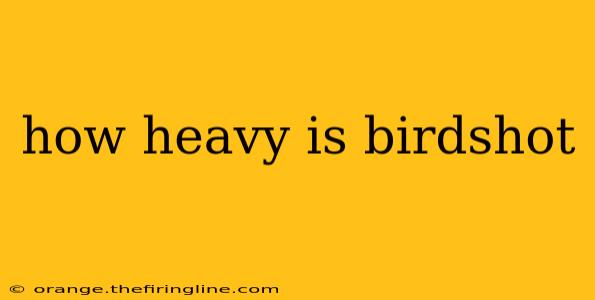 how heavy is birdshot