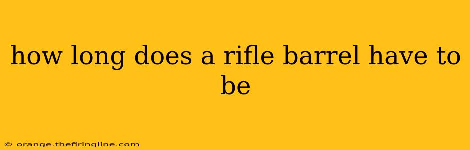 how long does a rifle barrel have to be