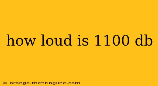 how loud is 1100 db