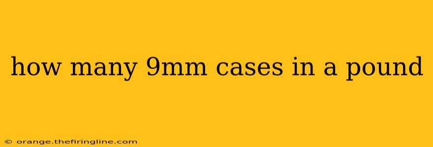 how many 9mm cases in a pound