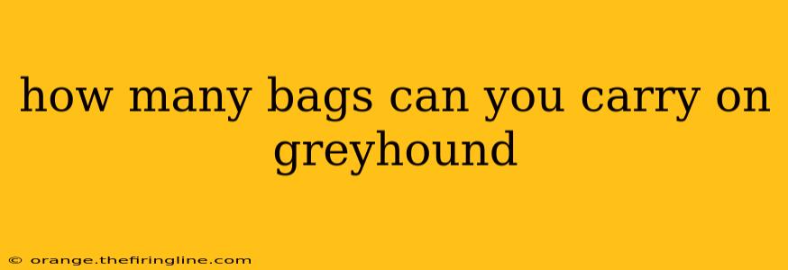 how many bags can you carry on greyhound