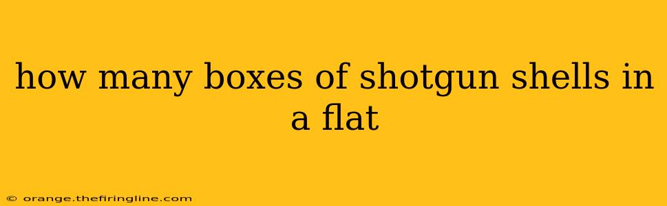 how many boxes of shotgun shells in a flat