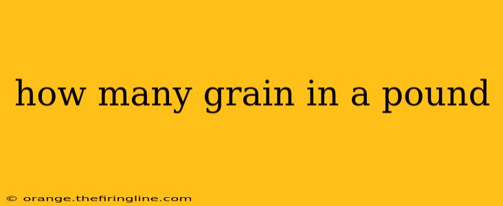 how many grain in a pound