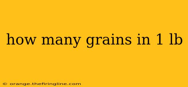 how many grains in 1 lb