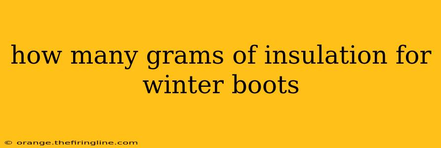 how many grams of insulation for winter boots