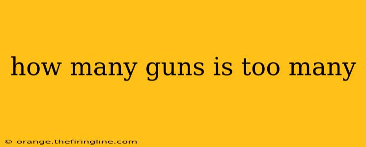 how many guns is too many