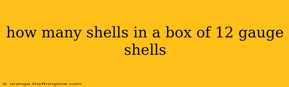 how many shells in a box of 12 gauge shells