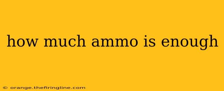 how much ammo is enough