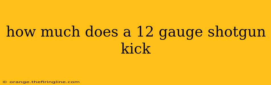 how much does a 12 gauge shotgun kick