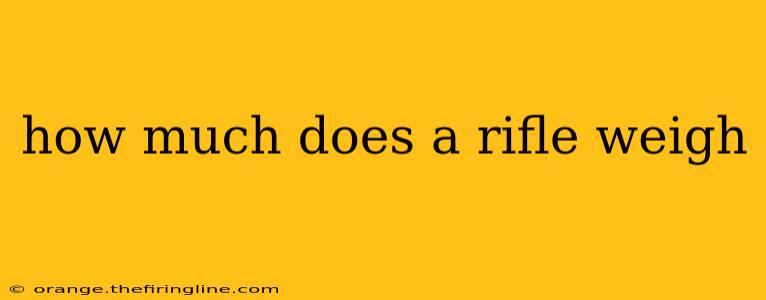 how much does a rifle weigh