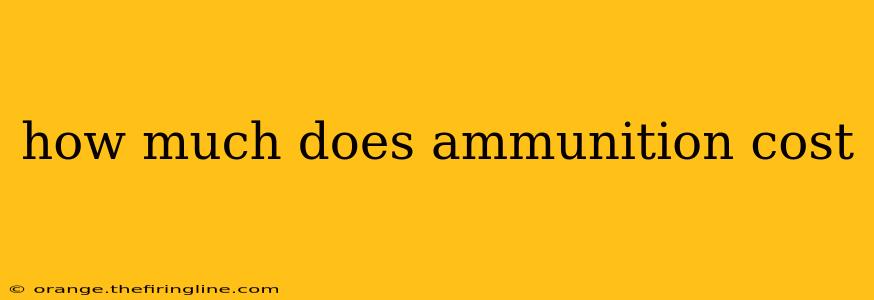 how much does ammunition cost