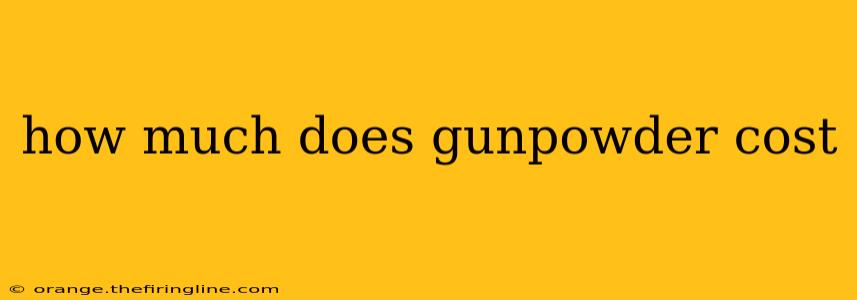 how much does gunpowder cost