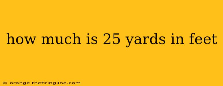 how much is 25 yards in feet