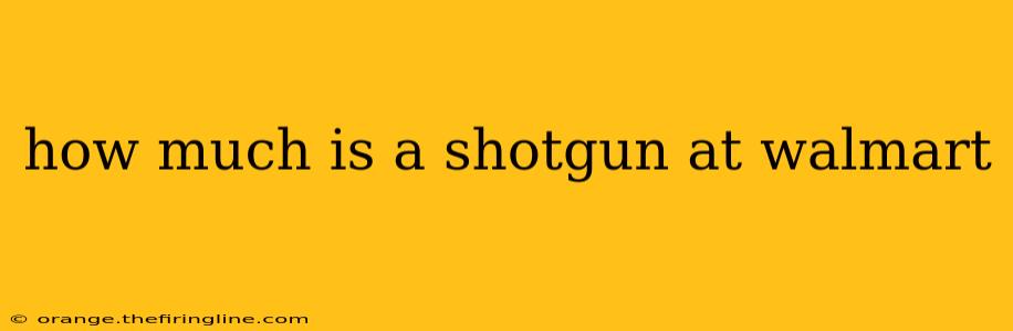 how much is a shotgun at walmart