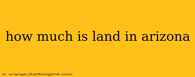 how much is land in arizona