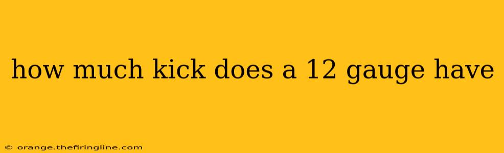 how much kick does a 12 gauge have