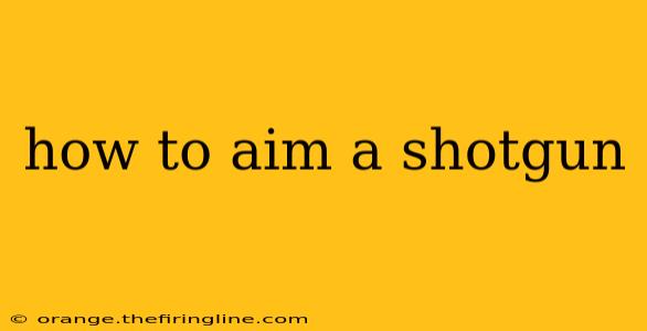 how to aim a shotgun