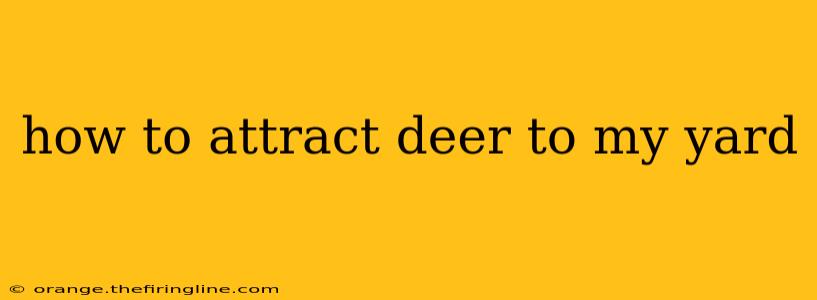 how to attract deer to my yard