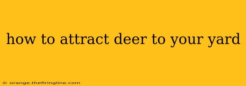 how to attract deer to your yard