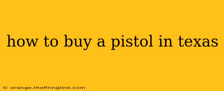 how to buy a pistol in texas