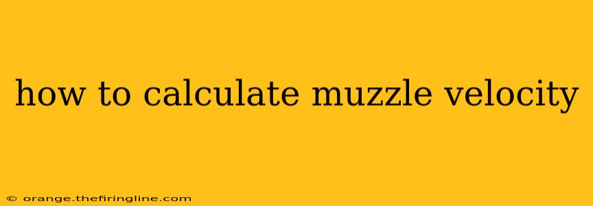 how to calculate muzzle velocity