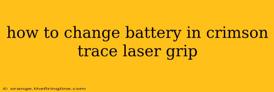 how to change battery in crimson trace laser grip