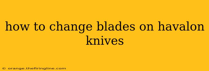 how to change blades on havalon knives