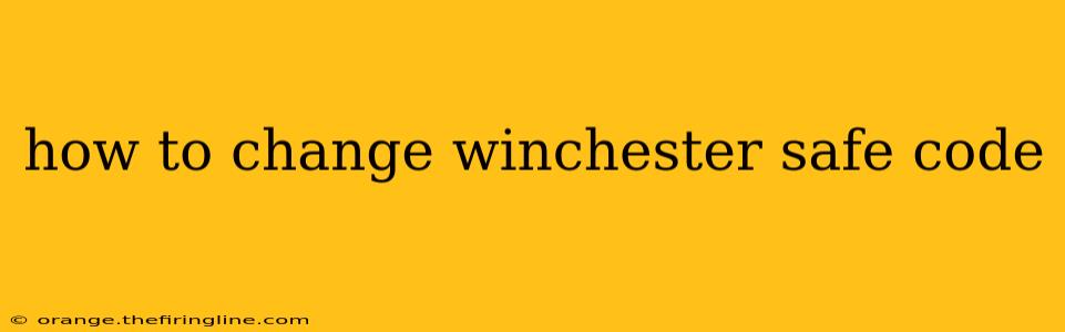 how to change winchester safe code