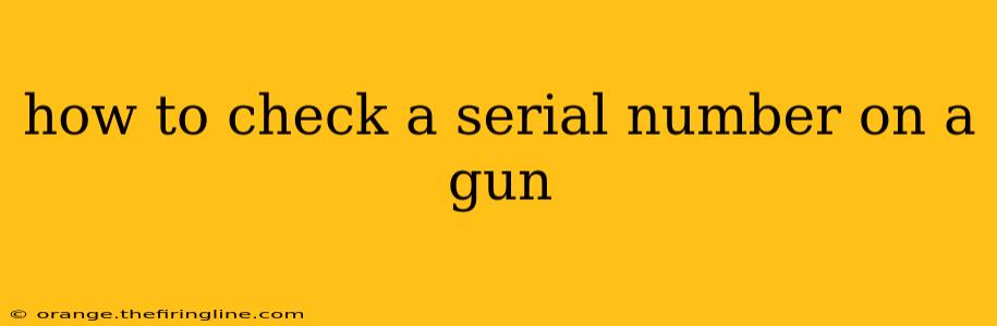 how to check a serial number on a gun