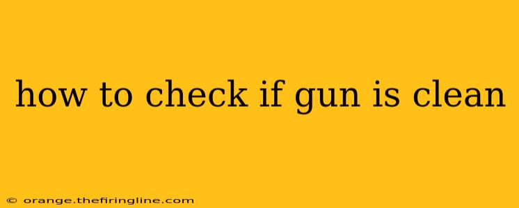 how to check if gun is clean