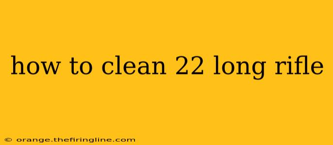 how to clean 22 long rifle