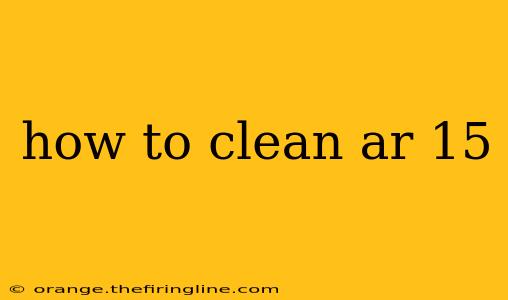 how to clean ar 15