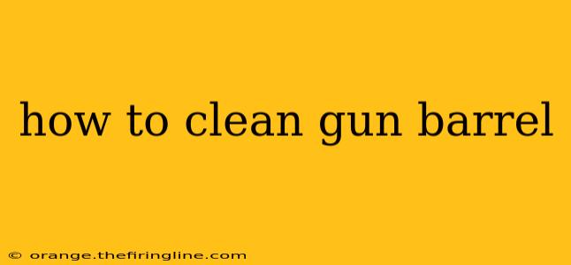 how to clean gun barrel