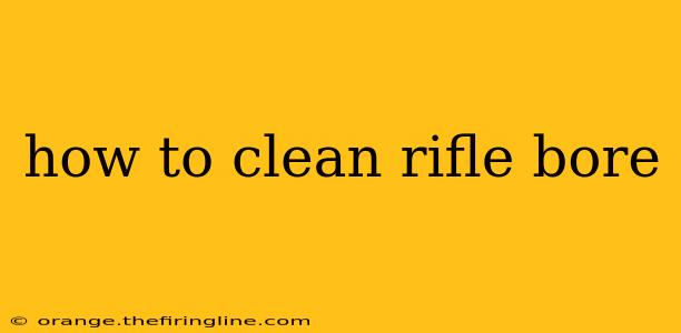 how to clean rifle bore