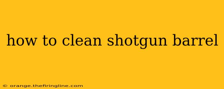 how to clean shotgun barrel