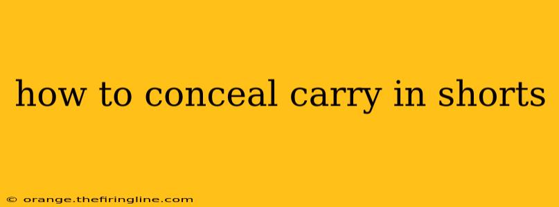 how to conceal carry in shorts