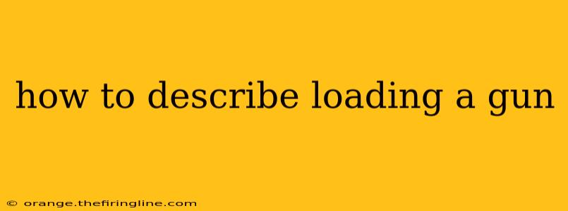 how to describe loading a gun