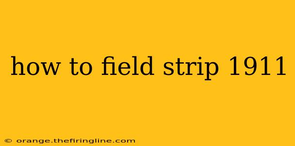 how to field strip 1911