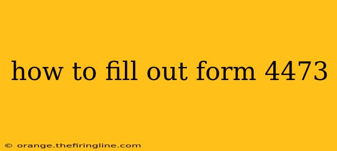 how to fill out form 4473